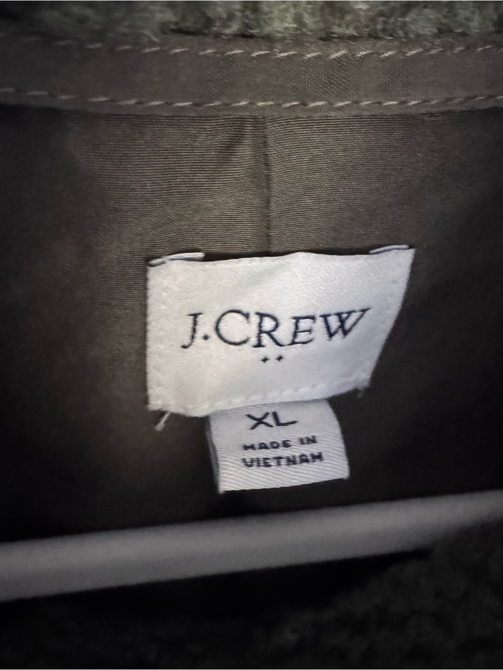 J. Crew Mixed Media Sherpa Coat in Distressed Fatigue Green barn jacket olive - Picture 9 of 10